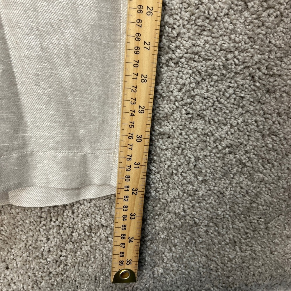 Perry Ellis Linen Blend Pants Mens 38x32 Beige Straight Leg Drawstring Twill EUC - Picture 16 of 16